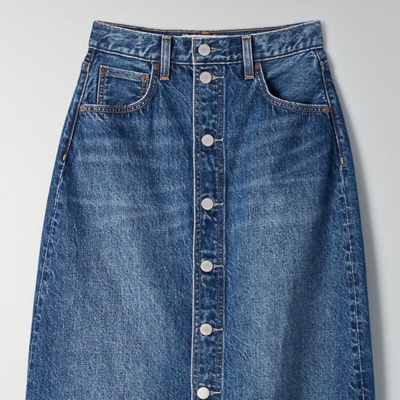 Aritzia Skirts Aritzia Denim Forum Anjelica Skirt Size 25 Poshmark